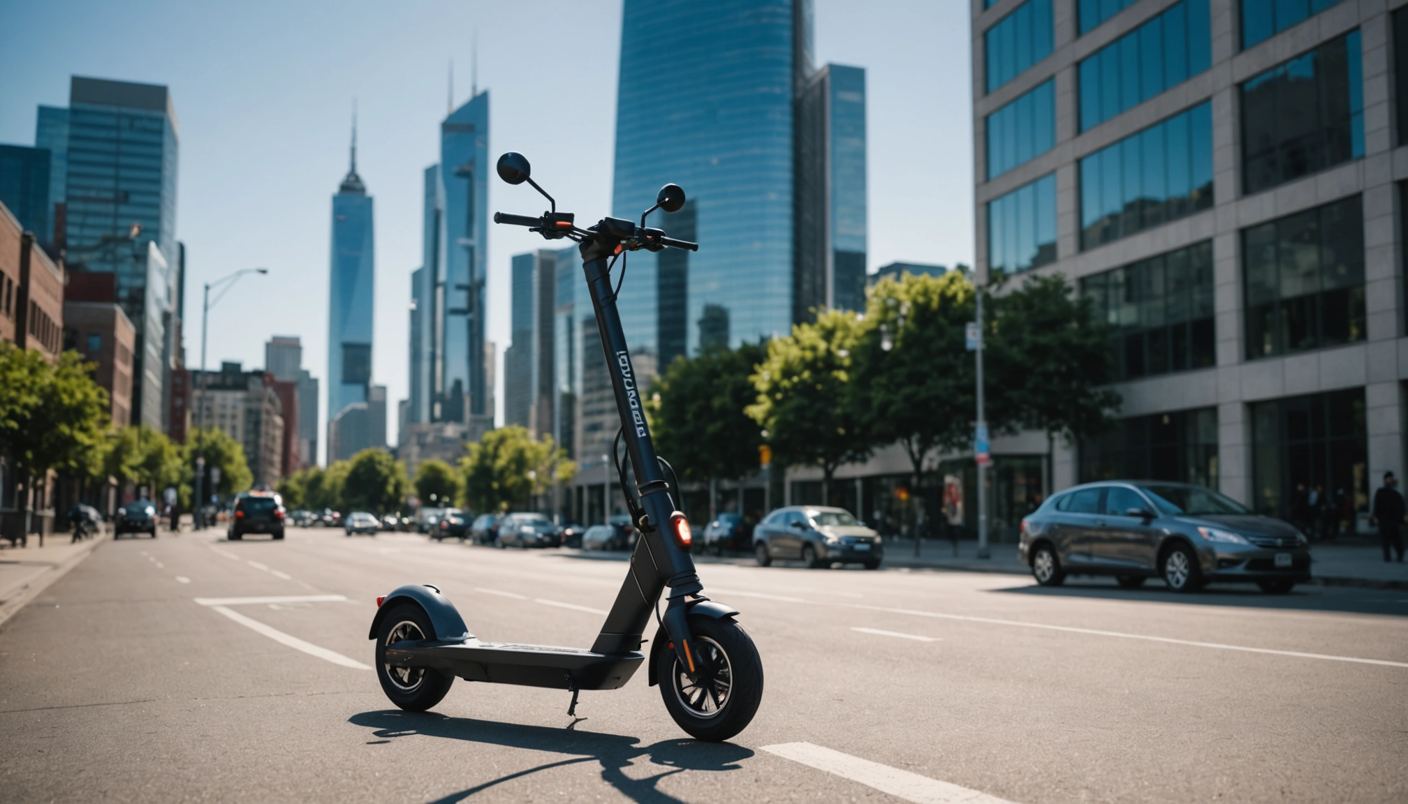 e-scooter mit großen rädern