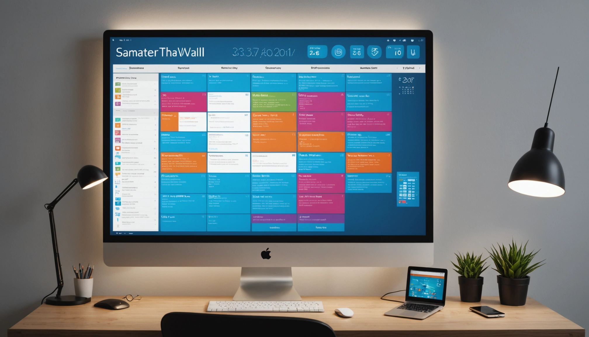 digitaler kalender für die wand
